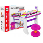 Detské ružové piano – 24 klávesov 